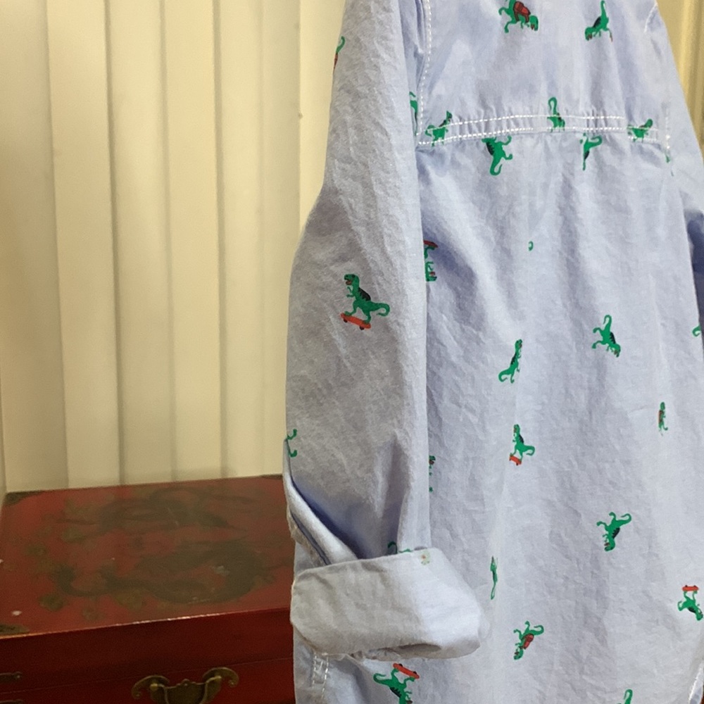 OSHKOSH Bgosh Boys Button Down Dinosaur Size: 5T - Picture 6 of 6